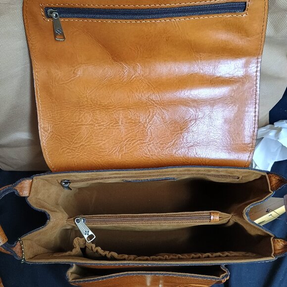 Patricia Nash 10-year Anniversary Rose Tooled Vintage Veg Tan Handbag - Picture 6 of 7